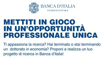 Borse di ricerca in Banca d'Italia