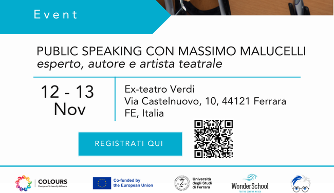 Progetto COLOURS / Public Speaking Workshop with Massimo Malucelli
