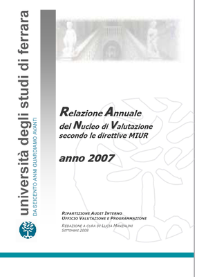 Copertina relazione 2007
